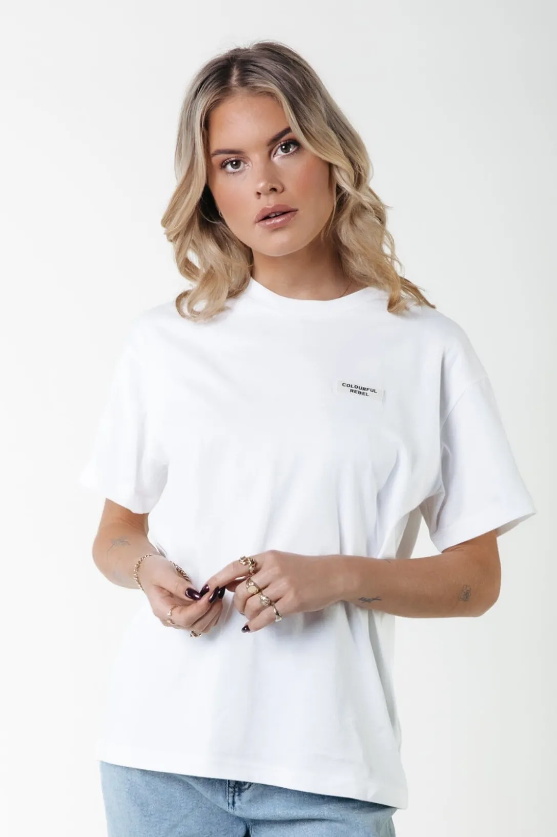 Colourful Rebel T-shirts<Uni Label T-shirt | Standard white